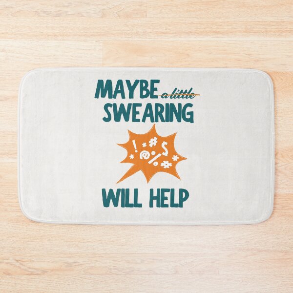 Item preview, Maybe Swearing Will Help (Blue-Orange) designed and sold by MariePopPrints.