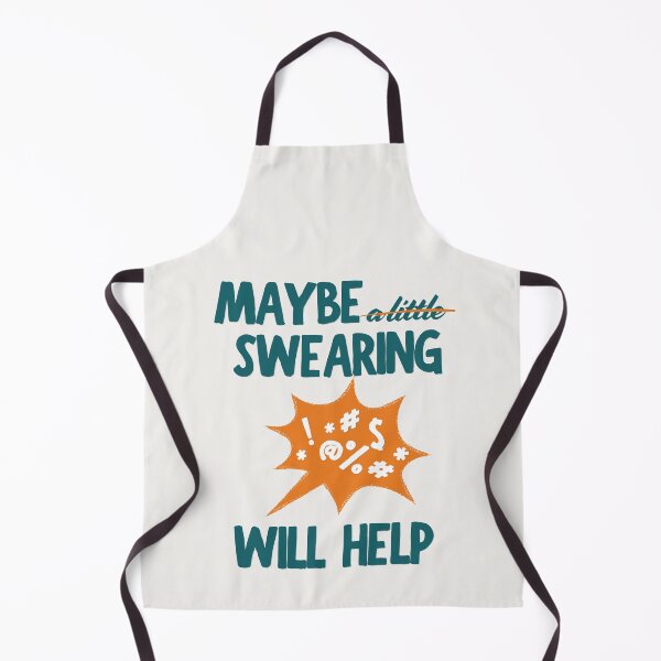 Item preview, Maybe Swearing Will Help (Blue-Orange) designed and sold by MariePopPrints.