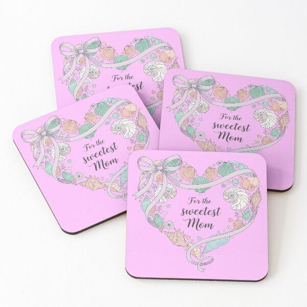 Item preview, For the Sweetest Mom – Seashell Heart with Ribbon designed and sold by Sea Gem.