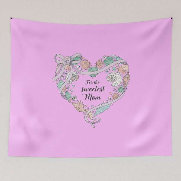 Item preview, For the Sweetest Mom – Seashell Heart with Ribbon designed and sold by Sea Gem.