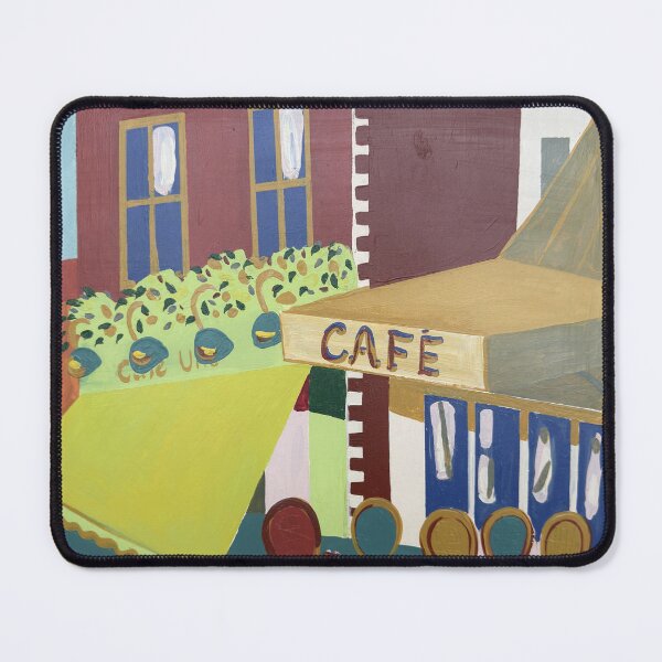 Item preview, Minimalist Café Scene Tote Bag - Colourful Abstract Coffee Shop Art designed and sold by Aylmer Art, Aylmer Parade, N2 0PE.