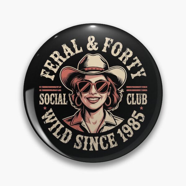 Item preview, Feral & Forty Social Club – Wild Since 1985 Vintage Cowgirl 40th Birthday Gift designed and sold by Slaw-Creation.