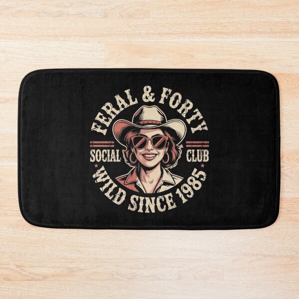 Item preview, Feral & Forty Social Club – Wild Since 1985 Vintage Cowgirl 40th Birthday Gift designed and sold by Slaw-Creation.