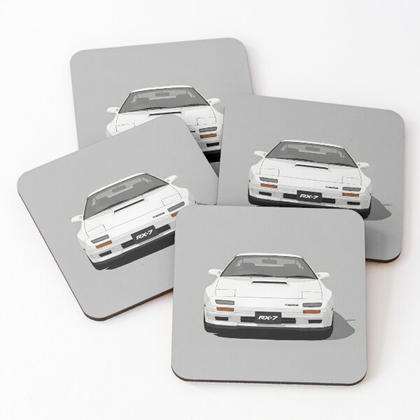 Item preview, Mazda RX-7 FC Front View Classic JDM Rotary Sports Car Minimalist Illustration designed and sold by Motorline44.