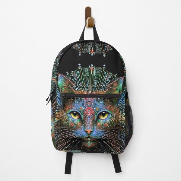 Item preview, Cybernetic cat mandala designed and sold by Karaburmagirl.