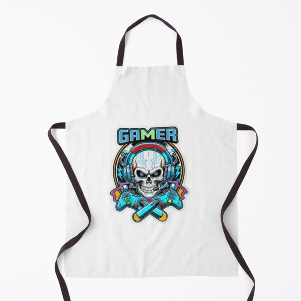 Item preview, Gamer Skull With Headset and Controllers – Cool Gaming Skull Sticker designed and sold by inkoravisualart.