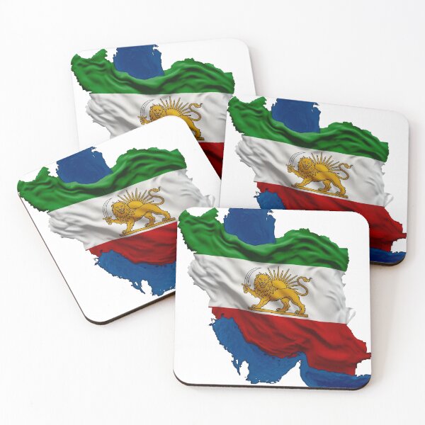 Item preview, Iran Flag Map with Lion & Sun – Persian Heritage Design designed and sold by HeleDesign1983.