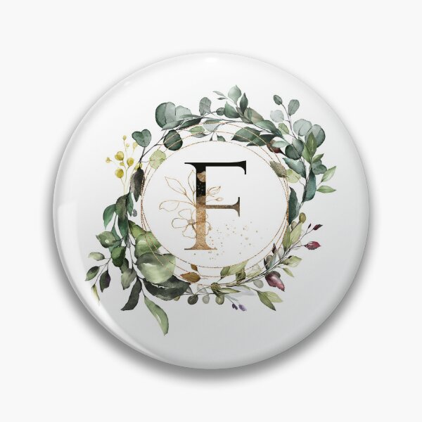 Item preview, Greenery Botanical Wreath, floral monogram letter F designed and sold by Marty Party .