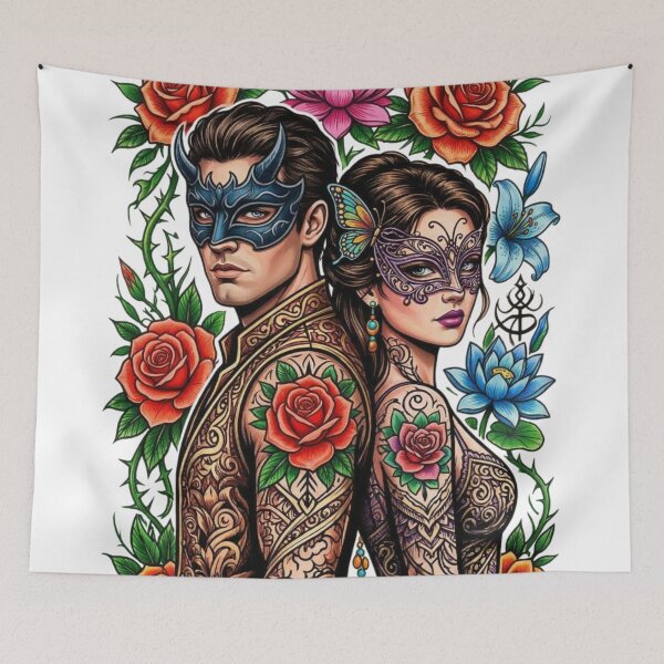 Item preview, The couple has beautiful tattoos. designed and sold by PP&RAINBOW SHOP.