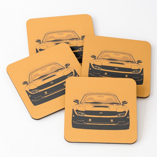 Item preview, Mazda RX-7 FD Front View JDM Rotary Legend Minimalist Car Illustration designed and sold by Motorline44.