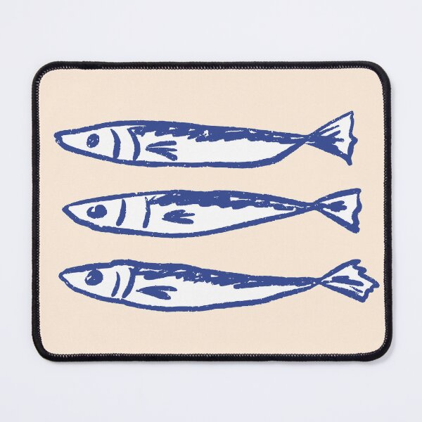 Item preview, Sardine Sketch Mediterranean Coastal Art designed and sold by MariePopPrints.