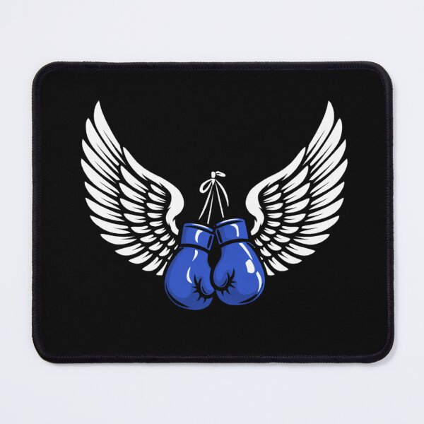 Item preview, Minimal Blue Boxing Gloves With Wings Simple Fighter Design designed and sold by bloomandbeads.eu.