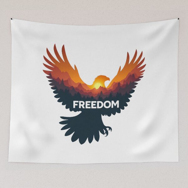 Item preview, Freedom Eagle | Sunset Mountain Wildlife Nature Gift designed and sold by DesignsByDessie.