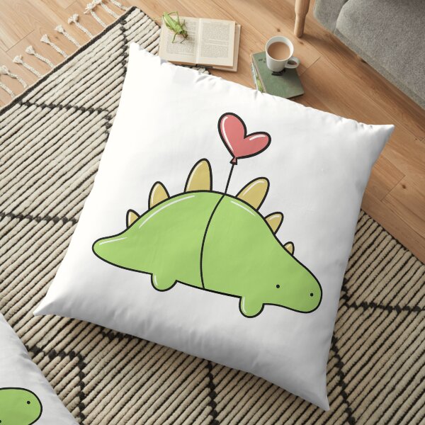 Cute Baby Balloon Dinosaur (Stegosaurus) Floor Pillow