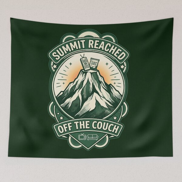Item preview, Reached Off The Couch Funny Outdoor Hiking Parody Design designed and sold by LineLoo.