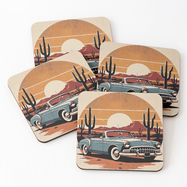 Item preview, Vintage Desert Roadtrip Car Sunset designed and sold by JulianBurgos94.