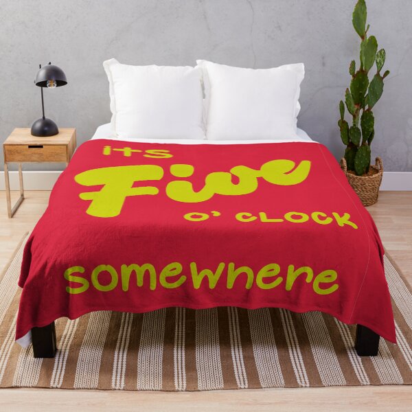 Item preview, It's Five O' Clock Somewhere (Red) designed and sold by MariePopPrints.