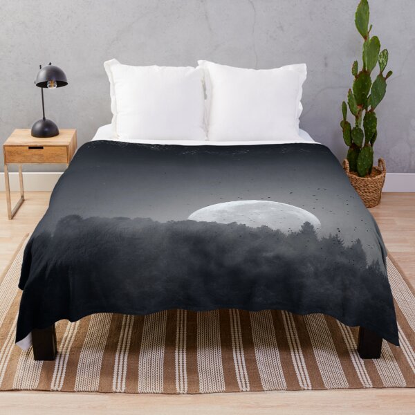 Item preview, Moon Glow - Full Moon Over Misty Forest designed and sold by Dyrk Wyst Redbubble Shop.