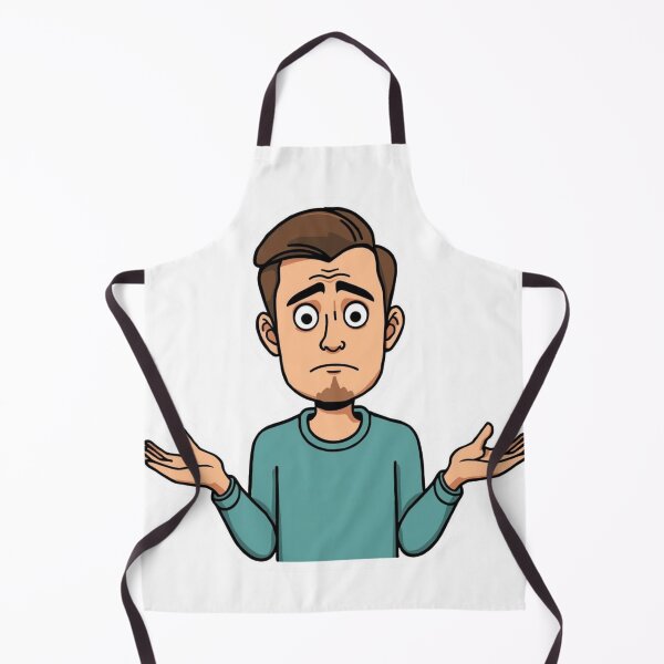 Item preview, Confused Shrug Guy No Idea Funny Meme Sticker designed and sold by NeonNerd Studio.