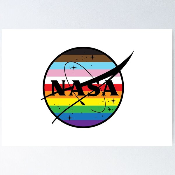 Item preview, Aeronautics and Space Logo (Meatball) with Rainbow Flag designed and sold by YonderAndBeyond.