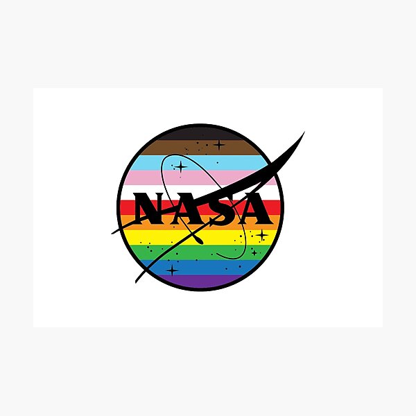 Item preview, Aeronautics and Space Logo (Meatball) with Rainbow Flag designed and sold by YonderAndBeyond.