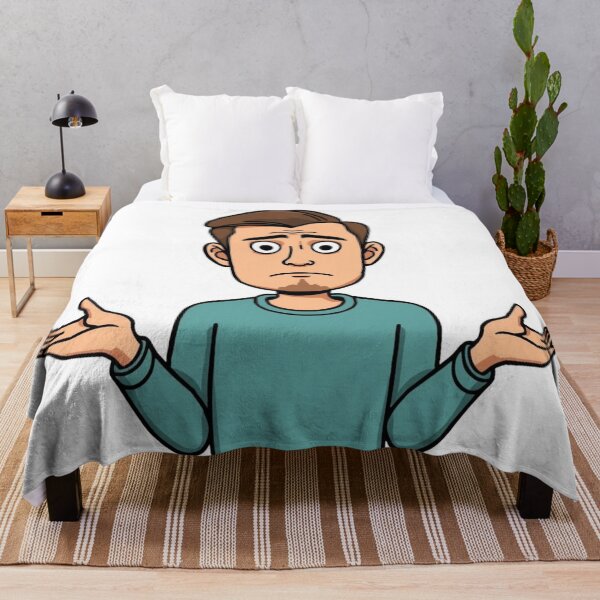 Item preview, Confused Shrug Guy No Idea Funny Meme Sticker designed and sold by NeonNerdStudio.