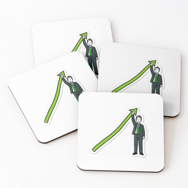 Item preview, Stonks Always Going Up Funny Finance Meme Sticker designed and sold by NeonNerd Studio.