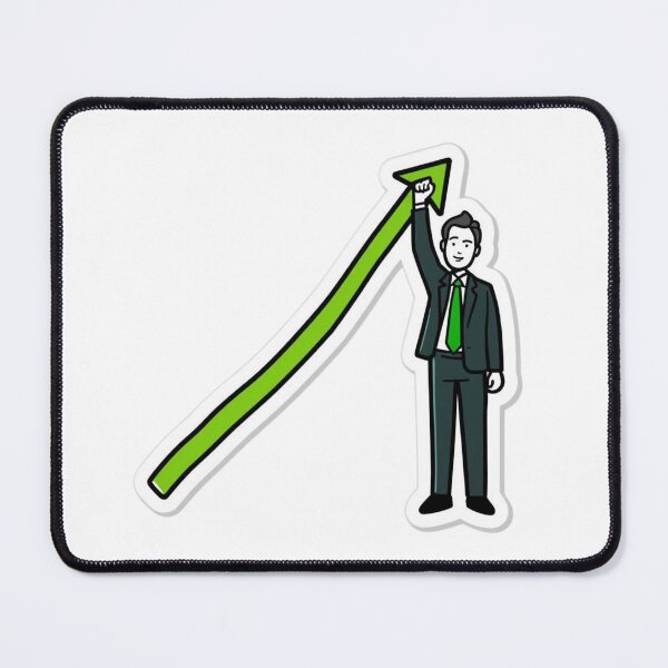 Item preview, Stonks Always Going Up Funny Finance Meme Sticker designed and sold by NeonNerd Studio.