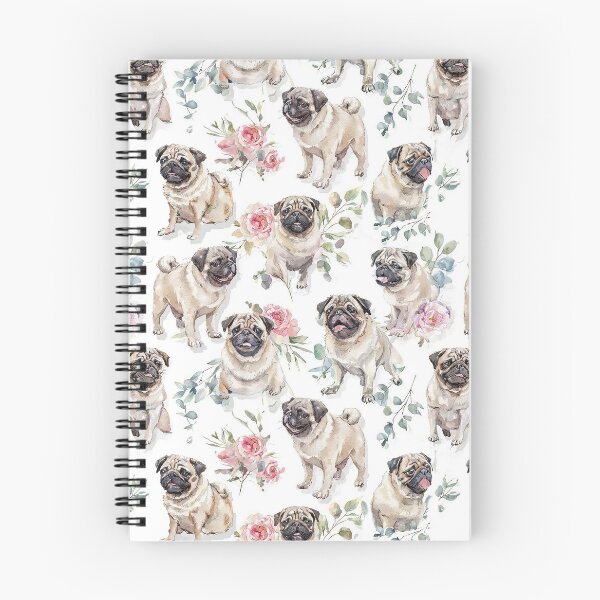 Item preview, Pug Dog Dloral White Background Throw Blanket, Phone Case designed and sold by candiscamera.