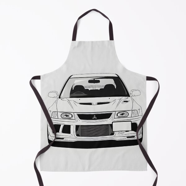 Item preview, Mitsubishi Lancer Evolution VI Front View JDM Rally Legend Minimalist Illustration designed and sold by Motorline44.