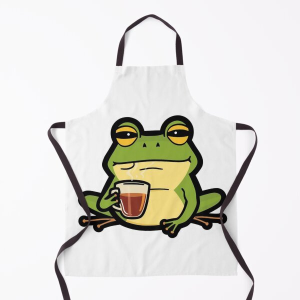 Item preview, Smug Frog Sipping Tea But That's None of My Business Sticker designed and sold by NeonNerdStudio.