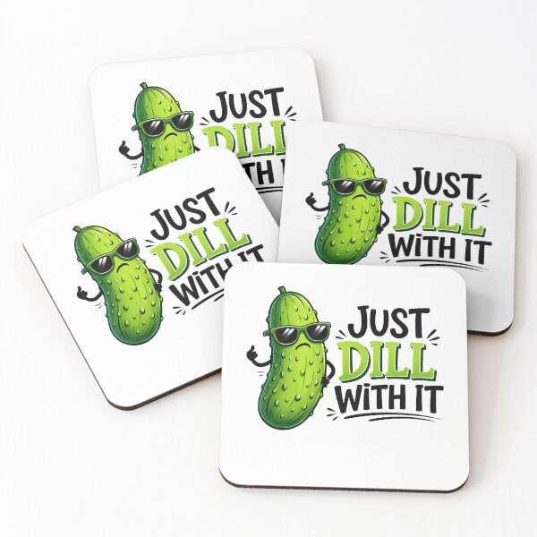 Item preview, Just Dill With It Funny Pickle Art designed and sold by margamPagenberg.