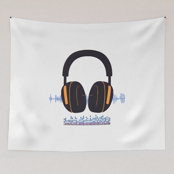Item preview, Music headphones, soundwave and equalizer designed and sold by YEMIDELDESIGNS.