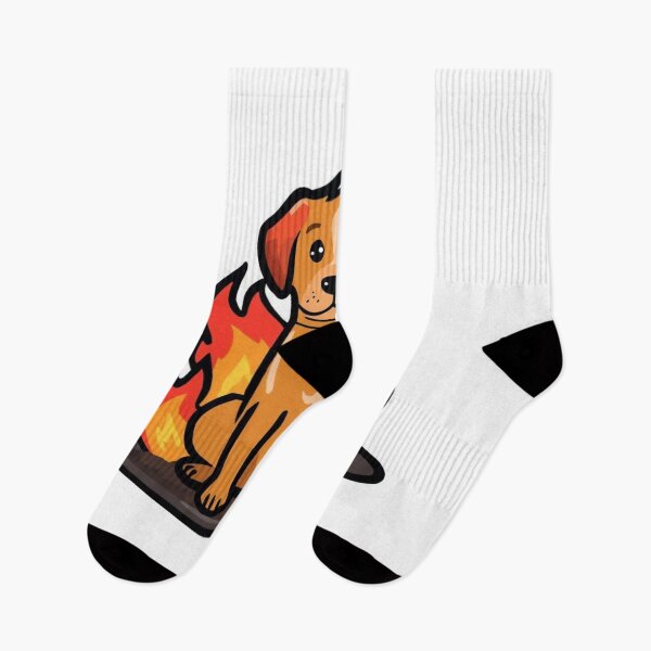 Item preview, This Is Fine Dog Burning Room Funny Chaos Sticker designed and sold by NeonNerdStudio.