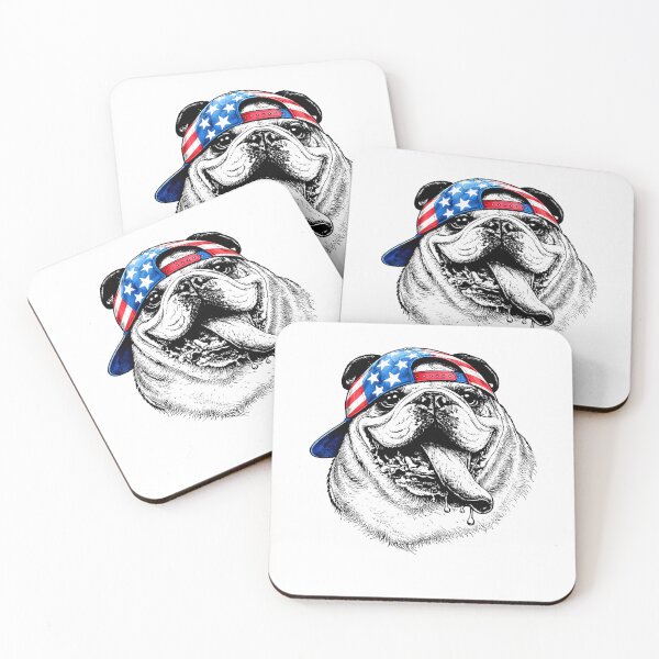 Item preview, Patriotic Pug American Flag Cap Graphic designed and sold by margamPagenberg.
