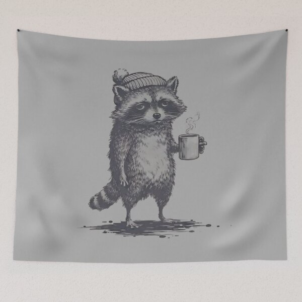 Item preview, Grumpy Trash Panda Raccoon Coffee Lover Funny Graphic Design designed and sold by JerdbordinShop.