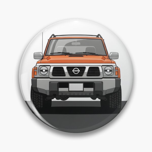 Item preview, Nissan Patrol Y60 Front View Classic Off-Road 4x4 SUV Minimalist Illustration designed and sold by Motorline44.