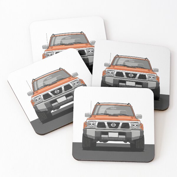Item preview, Nissan Patrol Y60 Front View Classic Off-Road 4x4 SUV Minimalist Illustration designed and sold by Motorline44.