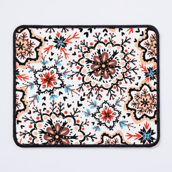 Item preview, Folk Art Floral Mandalas – Bohemian Earthy Botanical Pattern designed and sold by Artsy Corner.