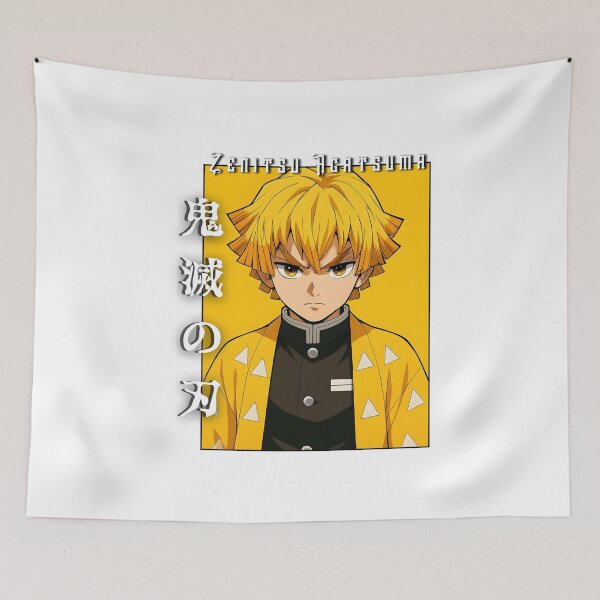 Item preview, Yellow‑Haori Lightning Warrior – Fierce Anime Portrait designed and sold by lamiarte.
