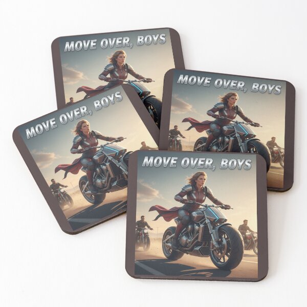 Item preview, Move Over Boys - Futuristic Biker Heroine designed and sold by HALYNA070824.