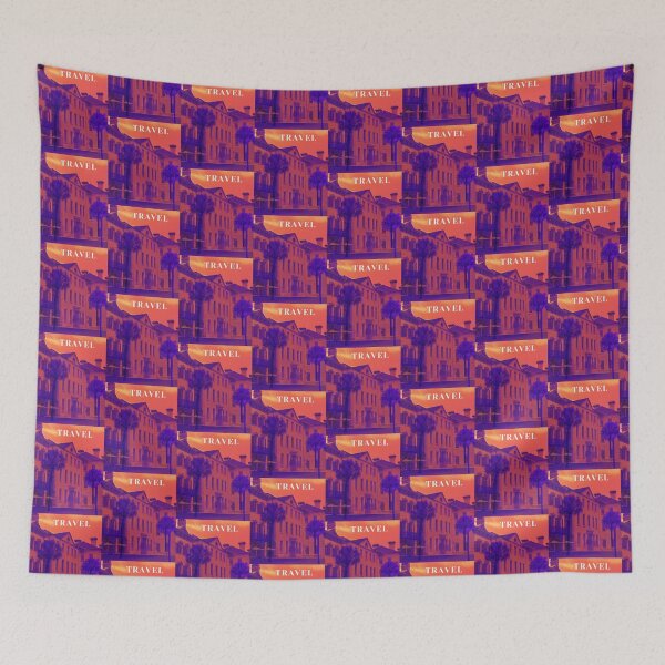 Item preview, Travel Purple Orange Charleston Photo Design designed and sold by chucktownjax.