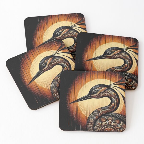 Item preview, The Wild Heron, tribal art style  designed and sold by Shs-Kenya.