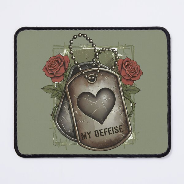 Item preview, My Defense: Heart Armor Dog Tags and Roses designed and sold by Valeriia_Isaieva.