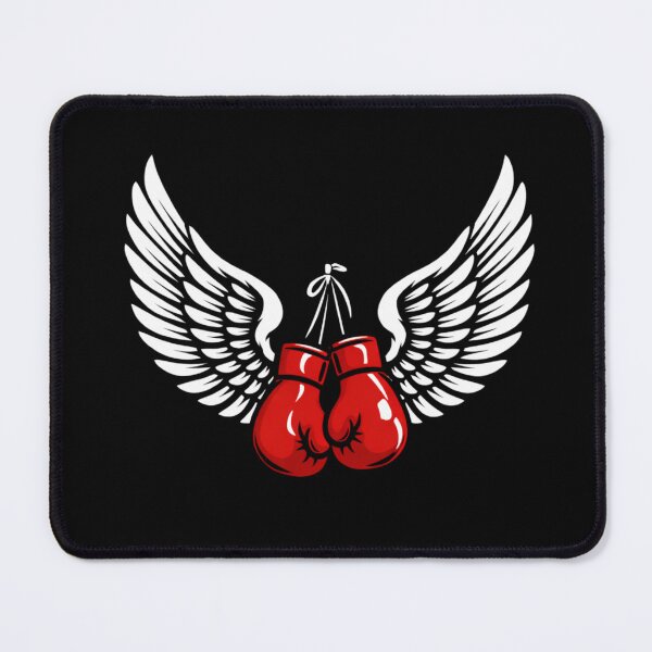 Item preview, Red Boxing Gloves With Wings Minimal Fighter Boxing Design designed and sold by bloomandbeads.eu.
