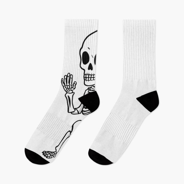 Item preview, Still Waiting Skeleton Patient Funny Relatable Sticker designed and sold by NeonNerdStudio.