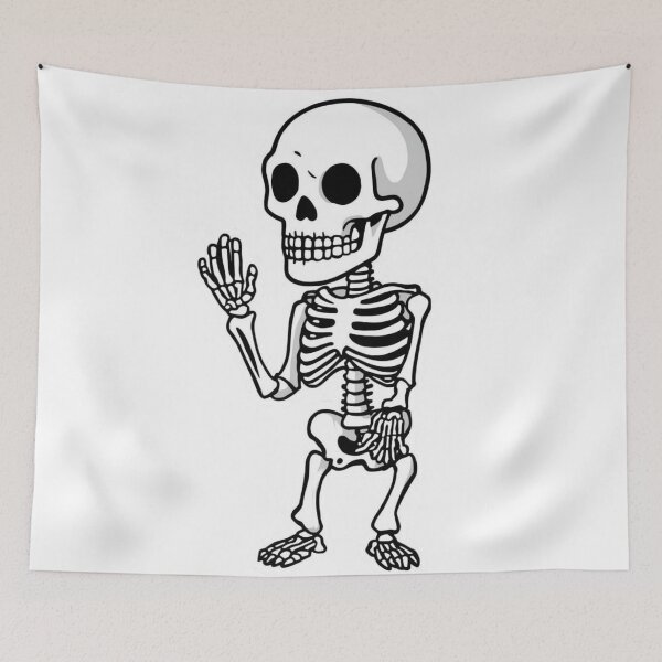 Item preview, Still Waiting Skeleton Patient Funny Relatable Sticker designed and sold by NeonNerd Studio.