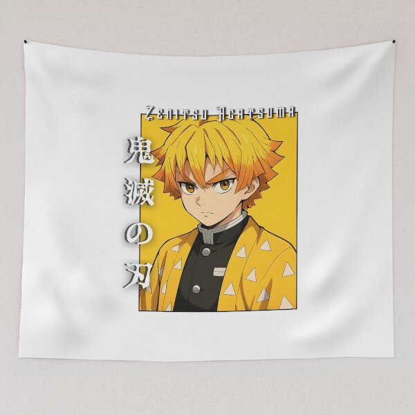 Item preview, Yellow‑Haori Lightning Warrior – Fierce Anime Portrait designed and sold by lamiarte.