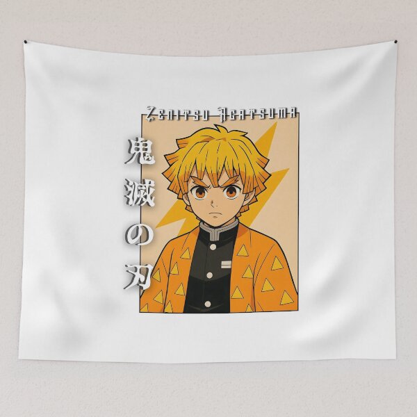 Item preview, Yellow‑Haori Lightning Warrior – Fierce Anime Portrait designed and sold by lamiarte.