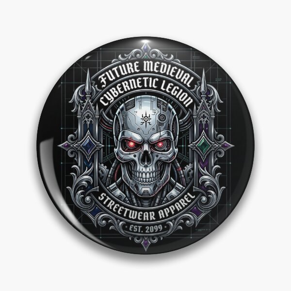 Item preview, Cybernetic Skull Neo Gothic Crest designed and sold by FUIRY .